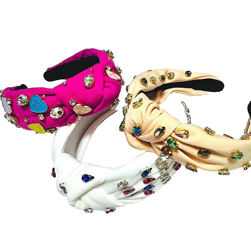 🎁 NWT‎ 3pk bejeweled knotted headbands